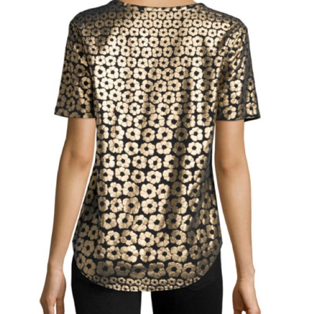 Equipment Riley Metallic Floral-Print Tee - Picture 2 of 10